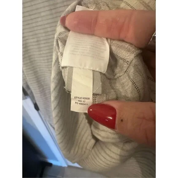 Madewell Split Cuff Gray Cotton Tunic Women Top Weathered Concrete Size XS H3939 - Picture 11 of 13